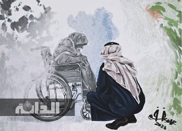 من اللوحات المعروضة 